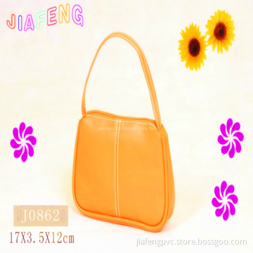 Simple But Decent Orange PU Dressing Bag